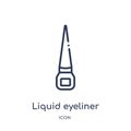 Linear liquid eyeliner icon from Fashion outline collection. Thin line liquid eyeliner icon isolated on white background. liquid