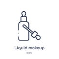 Linear liquid makeup icon from Beauty outline collection. Thin line liquid makeup vector isolated on white background. liquid