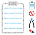 Linear List Page Icon Vector Collage