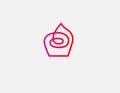 Linear Logo icon of cake food for business company