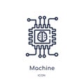 Linear machine icon from Artificial intellegence and future technology outline collection. Thin line machine vector isolated on