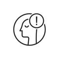 Linear man like panic or anxiety logo