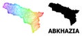 Linear Map of Abkhazia with Spectrum Gradient