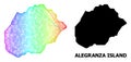 Linear Map of Alegranza Island with Spectrum Gradient