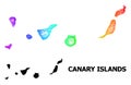 Linear Map of Canary Islands with Spectrum Gradient