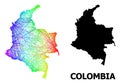 Linear Map of Colombia with Spectrum Gradient