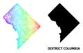 Linear Map of District Columbia with Spectrum Gradient