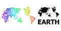 Linear Map of Earth with Spectral Gradient