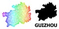 Linear Map of Guizhou Province with Spectrum Gradient