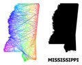 Linear Map of Mississippi State with Spectrum Gradient