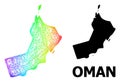 Linear Map of Oman with Spectrum Gradient