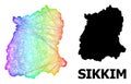 Linear Map of Sikkim State with Spectral Gradient