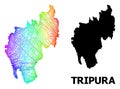 Linear Map of Tripura State with Spectral Gradient