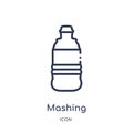 Linear mashing icon from Drinks outline collection. Thin line mashing vector isolated on white background. mashing trendy