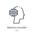 Linear memory transfer icon from Artificial intellegence and future technology outline collection. Thin line memory transfer