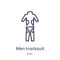 Linear men tracksuit icon from Fashion outline collection. Thin line men tracksuit icon isolated on white background. men