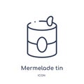 Linear mermelade tin icon from Bistro and restaurant outline collection. Thin line mermelade tin vector isolated on white