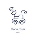 Linear moon rover icon from Astronomy outline collection. Thin line moon rover vector isolated on white background. moon rover