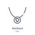 Linear necklace icon from Brazilia outline collection. Thin line necklace vector isolated on white background. necklace trendy