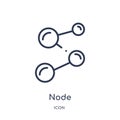 Linear node icon from Cryptocurrency economy and finance outline collection. Thin line node vector isolated on white background.