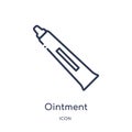 Linear ointment icon from Medical outline collection. Thin line ointment icon isolated on white background. ointment trendy