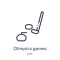 Linear olimpics games icon from Health outline collection. Thin line olimpics games icon isolated on white background. olimpics Royalty Free Stock Photo