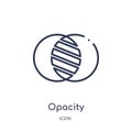 Linear opacity icon from Edit tools outline collection. Thin line opacity icon isolated on white background. opacity trendy