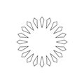 Linear Ornament circle flower abstract vector logo design template decoration business icon company art symbol concept or can be Royalty Free Stock Photo