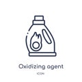 Linear oxidizing agent icon from Cleaning outline collection. Thin line oxidizing agent vector isolated on white background. Royalty Free Stock Photo