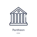 Linear pantheon icon from History outline collection. Thin line pantheon icon isolated on white background. pantheon trendy