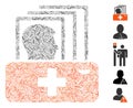 Linear Patient Catalog Icon Vector Collage