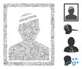 Linear Patient Photo Icon Vector Mosaic