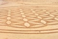 Linear pattern on sand