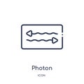 Linear photon icon from Education outline collection. Thin line photon icon isolated on white background. photon trendy