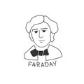 Portrait of the scientist Faraday