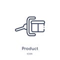 Linear product icon from Industry outline collection. Thin line product icon isolated on white background. product trendy