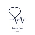 Linear pulse line icon from Medical outline collection. Thin line pulse line icon isolated on white background. pulse line trendy