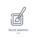 Linear quick selection icon from Geometry outline collection. Thin line quick selection icon isolated on white background. quick