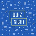 Linear quiz night color banner