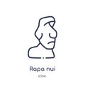 Linear rapa nui icon from Buildings outline collection. Thin line rapa nui vector isolated on white background. rapa nui trendy