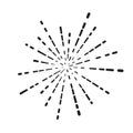 linear rays of firework, flash or sun illustration on a white ba Royalty Free Stock Photo