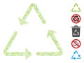 Linear Recycling Triangle Icon Vector Mosaic Royalty Free Stock Photo