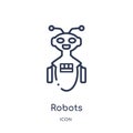 Linear robots icon from Artificial intellegence and future technology outline collection. Thin line robots vector isolated on