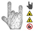 Linear Rock Gesture Vector Mesh