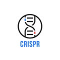 linear round human genome editing logo