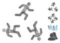 Linear Running Men Circulation Vector Mesh