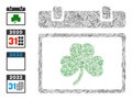 Linear Saint Patrick Calendar Day Icon Vector Mosaic