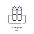 Linear samples icon from Chemistry outline collection. Thin line samples vector isolated on white background. samples trendy