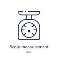 Linear scale measurement icon from Measurement outline collection. Thin line scale measurement icon isolated on white background.