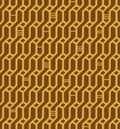 Linear seamless geometric pattern. Decorative network background. Wickerwork Royalty Free Stock Photo